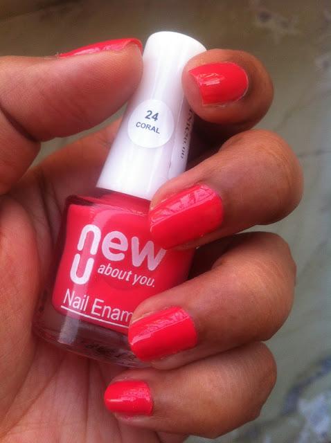 On My Nails Today - New U nail polish in Coral