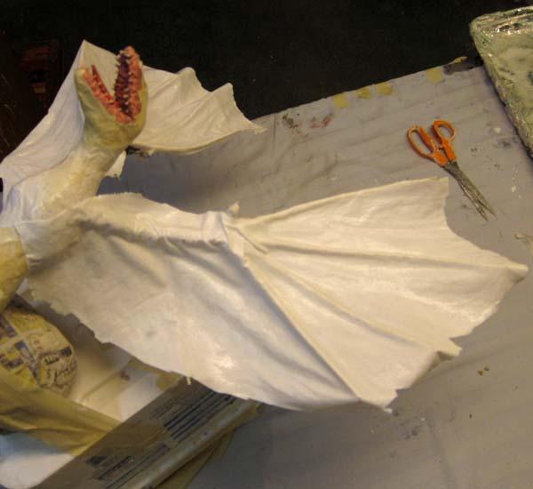 Dani's (or Danny's) Paper Mache Dragon Babies- wings, assembly