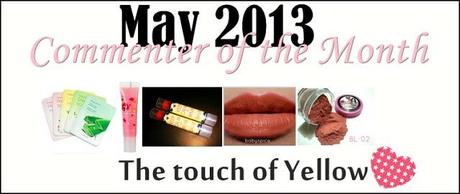 May 2013 Commenter of the Month + April Winner