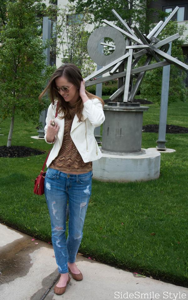 Ombre Highlights, Ombre Hairstyle, Ombre Inspiration, Hair by Charlie Dallas, Dallas Design District, Fashion Blogger, Personal Style Outfit, Ashley Aspinwall, H&M Jacket, Outfit Inspiration, Current Elliot Jeans, Red Marc Jacobs Bag, Jennifer Zeuner Lariat Necklace, Missoni for Target