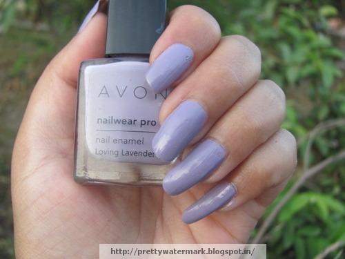 On My Nails Today-Avon Loving Lavender