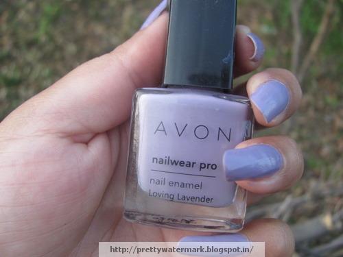 On My Nails Today-Avon Loving Lavender