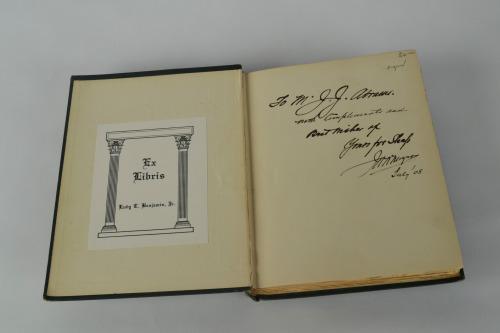 The CHP’s copy contains the inscription: “To M. J. J. Abrams. with compliments and best wishes of yours for sleep. Willard Moyer, July '08.”