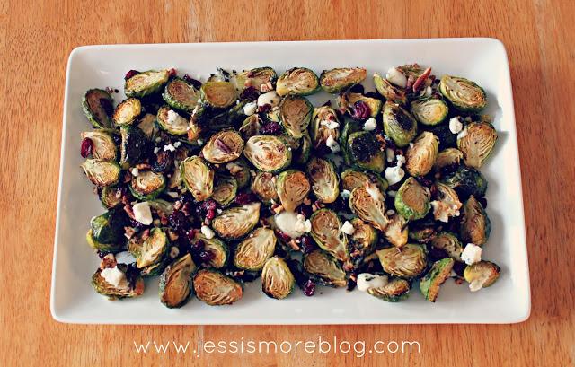 Cranberry Pecan + Blue Cheese Brussels Sprouts