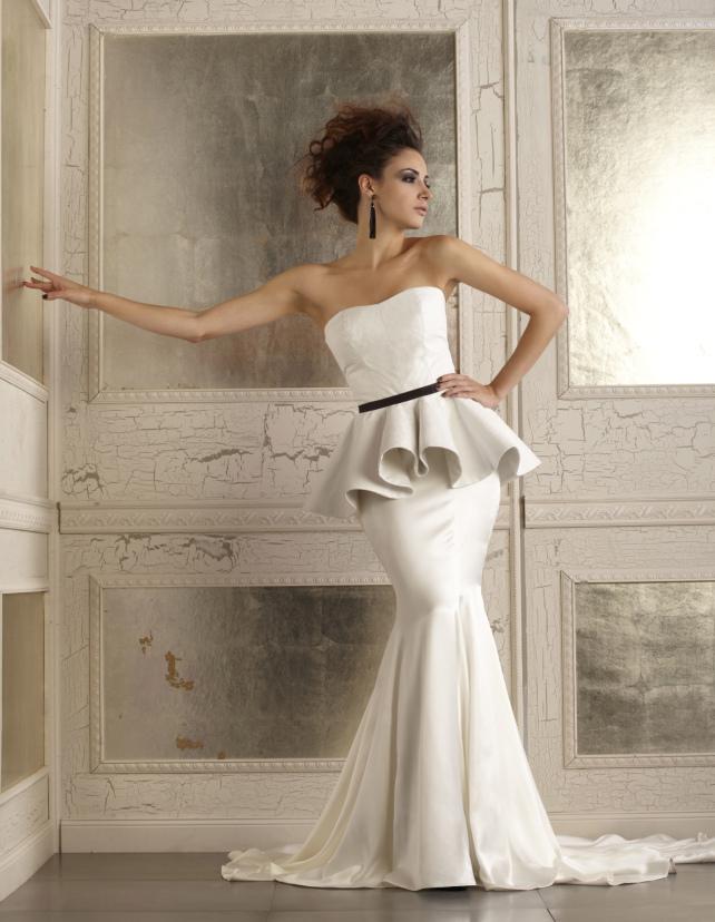 peplum wedding dress