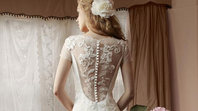 flower patterns wedding dress