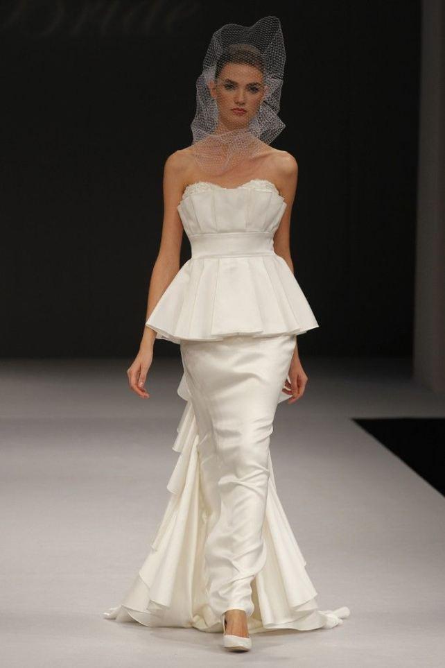 peplum wedding dress