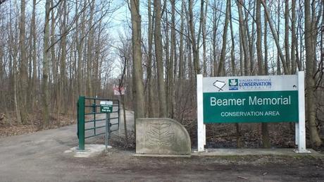 Beamer Memorial Conservation Area sign, Grimsby