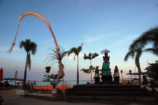 Penjor banners for Kuningan