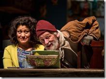 Sandra Marquez (Yaz) and James Harms (Lefty) in Quiara Alegría Hudes’ The Happiest Song Plays Last, directed by Edward Torres at Goodman Theatre