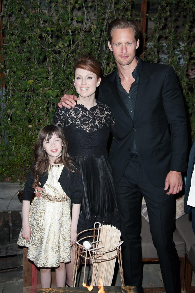 Alexander Skarsgard Julianne Moore Onata Aprile at the 'What Maisie Knew'  After Party Dave Kotinsky Getty 4