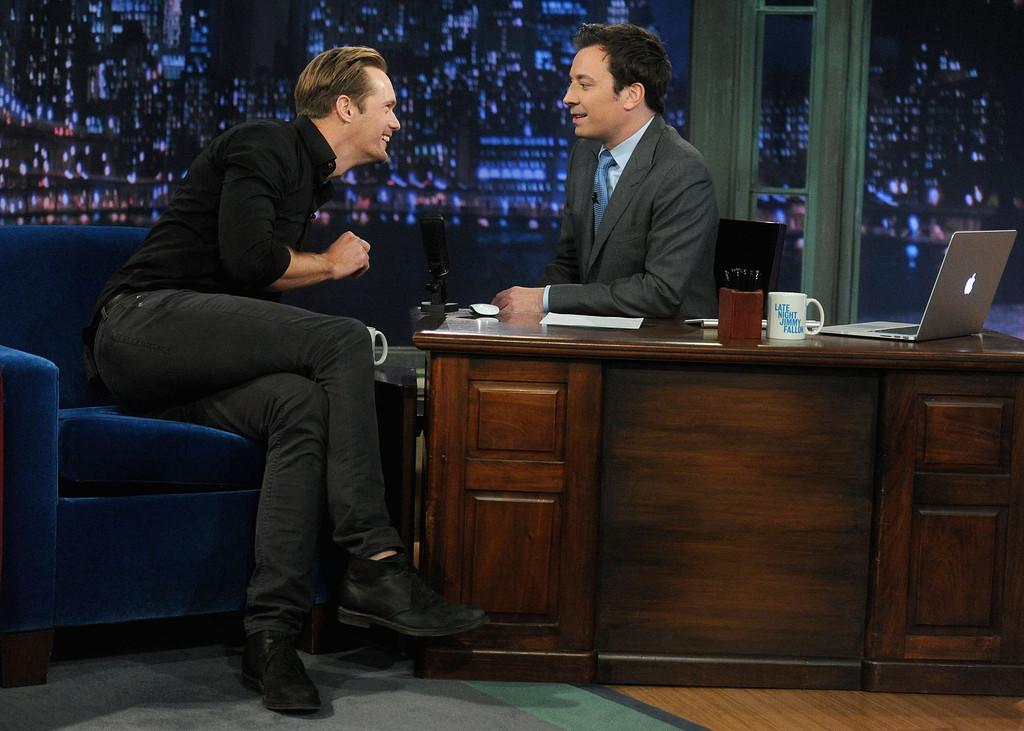 Alexander Skarsgard Jimmy Fallon 2013 Jamie McCarthy Getty 12