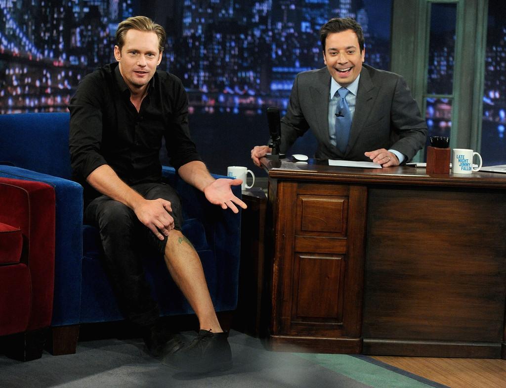 Alexander Skarsgard Jimmy Fallon 2013 Jamie McCarthy Getty