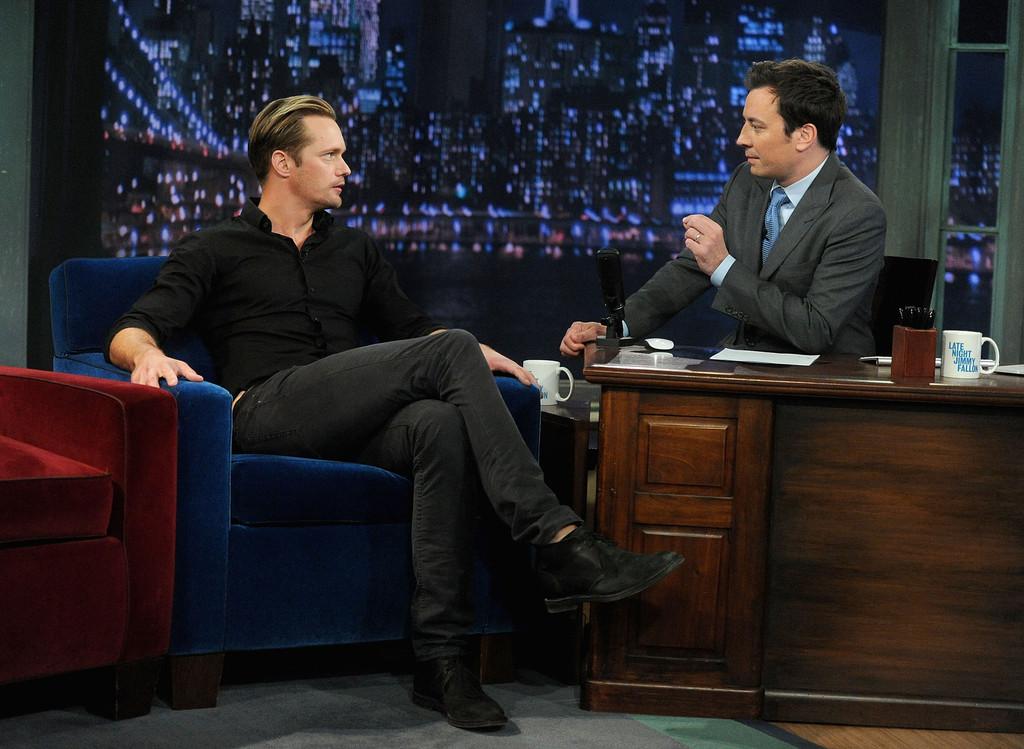 Alexander Skarsgard Jimmy Fallon 2013 Jamie McCarthy Getty 16