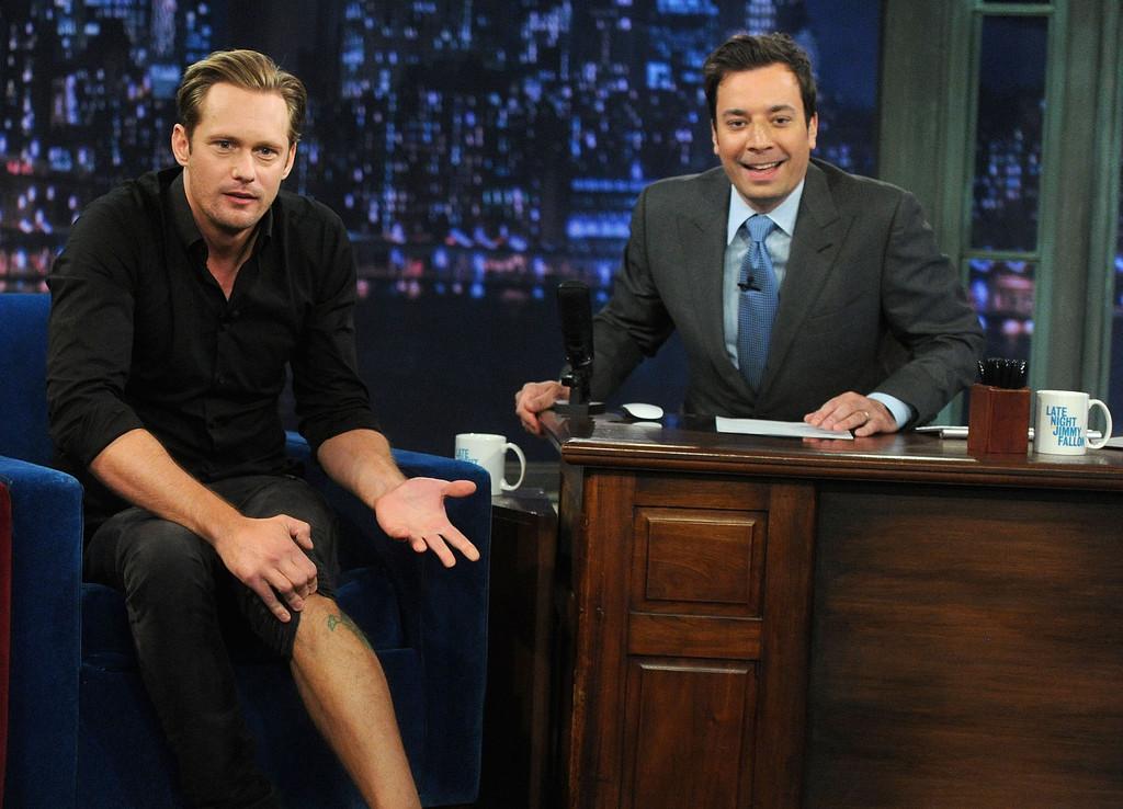 Alexander Skarsgard Jimmy Fallon 2013 Jamie McCarthy Getty 2