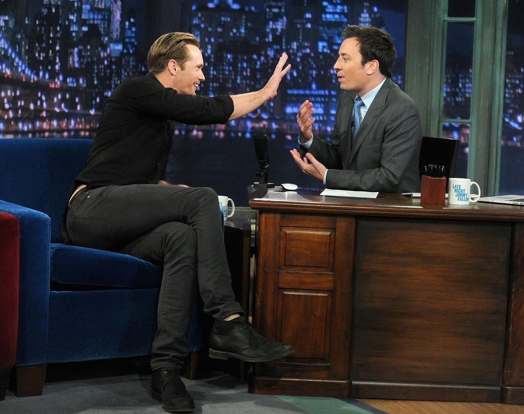 Alexander Skarsgard Jimmy Fallon 2013 Jamie McCarthy Getty 11