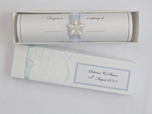 wedding scroll invitation