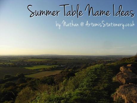 Ideas for table names for summer weddings