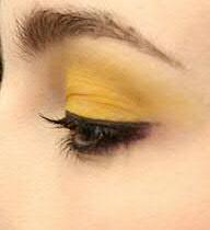 Simple Eye Makeup with Yellow Eye Shadow!
