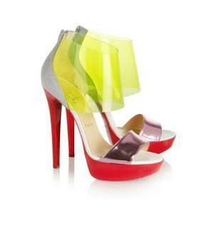  Christian Louboutin Dufoura metallic-leather, PVC and suede sandals