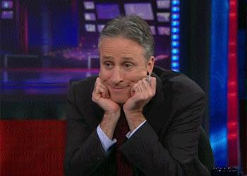 Jon Stewart's googly eyes.