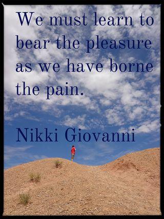 We Must Learn to Bear the Pleasure Giovanni