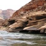 Rocky layers of earth.