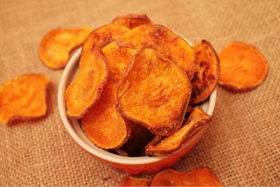 Sweet & Salty Baked Sweet Potato Chips
