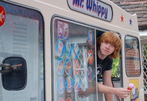 ‘I keep my van well stocked. It’s got a proper machine that dispenses Mr Whippy ice cream and I buy my lollies wholesale – 50 for a tenner – so I never run short. I’m not allowed to sell my merchandise. I’d need a licence for that. ‘I tend to avoid July and August, but the rest of the year I’ll drive around the local villages and if I see some kids looking like they’re in need of ice creams, I’ll pull over and dish them out for free. They’ll say, “Ain’t you Ron Weasley?” And I’ll say, “It’s strange, I get asked that a lot.”