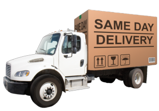 Same day delivery truck clear