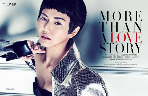 Stephanie Sun for Harper’s Bazaar HK in Burberry Prorsum by G.T...