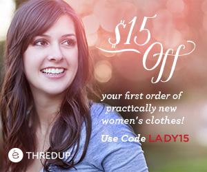$15 off any thredUp Women's Purchase and Save on Organic Baby Bedding/Crib Sets!