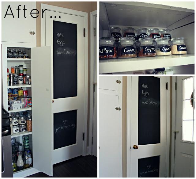 Pantry Reorganization + Chalkboard Door