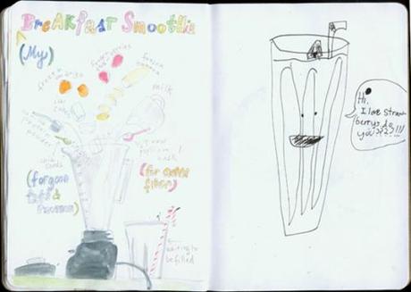 The Sketchbook Project and Cinco de Mayo Whole Fruit Margaritas Breakfast Smoothie