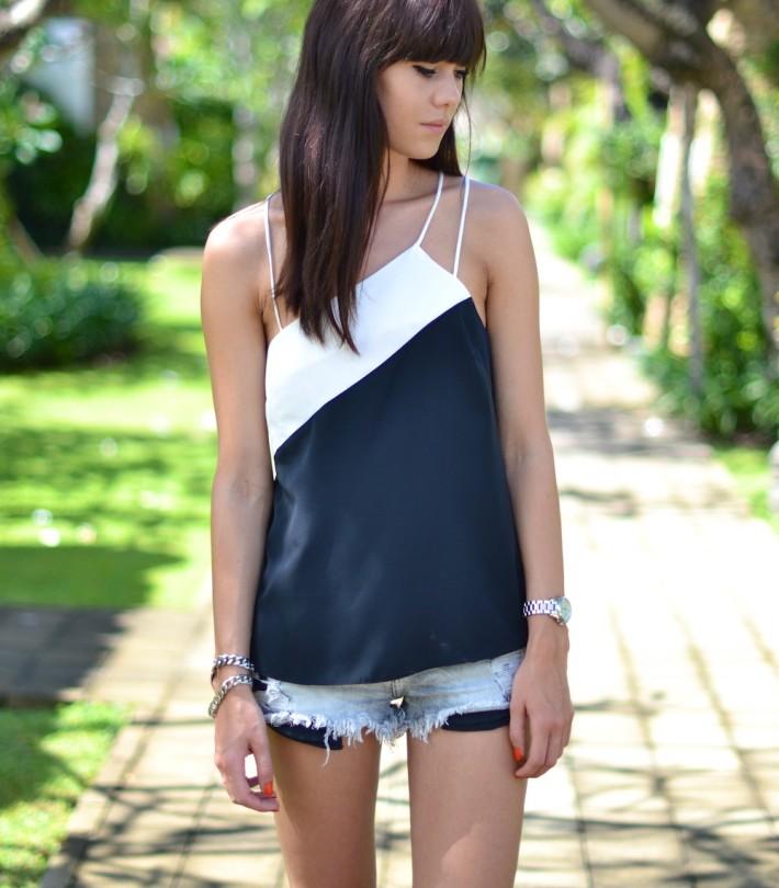 color block strappy top