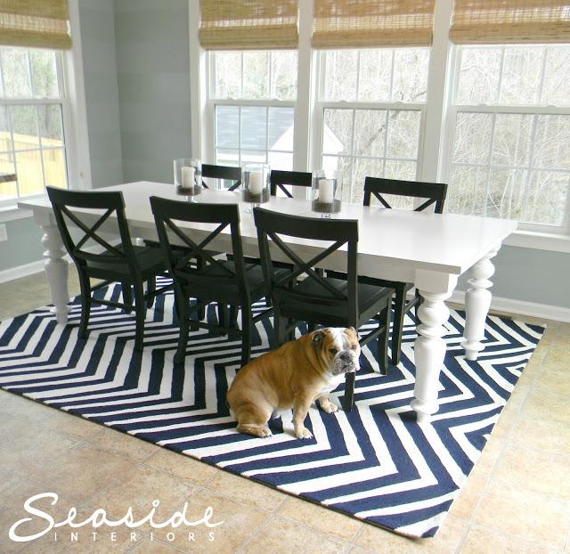 Navy and White Chevron Rugs Arrived!!!