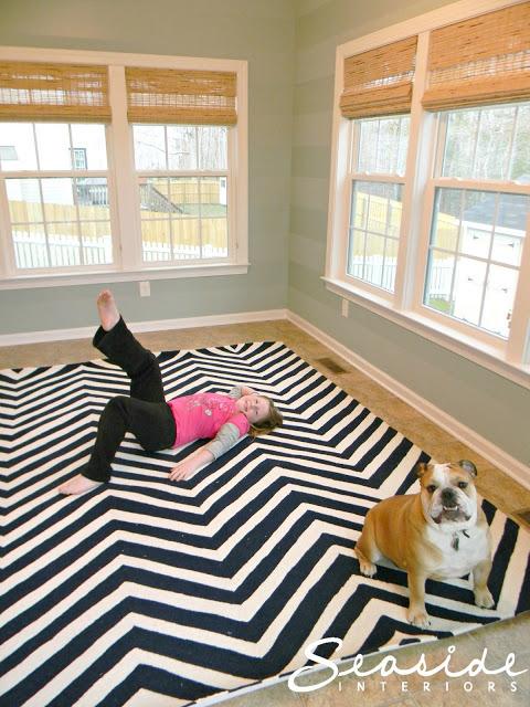 Navy and White Chevron Rugs Arrived!!!
