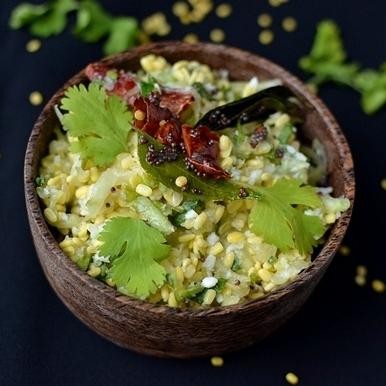 Raw Mango Salad with Moong Dal (Mango Kosambari)