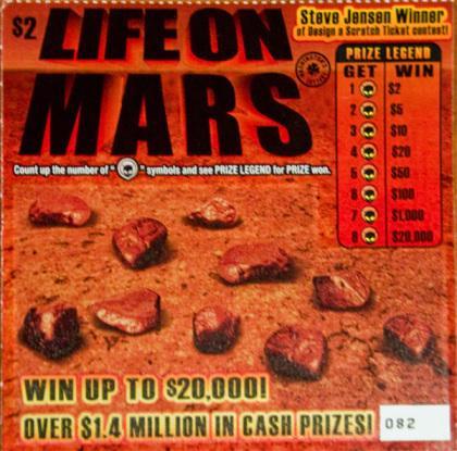 Traveling Old School Scratch off 1 alien, win $2. 2 aliens, $5 . . .