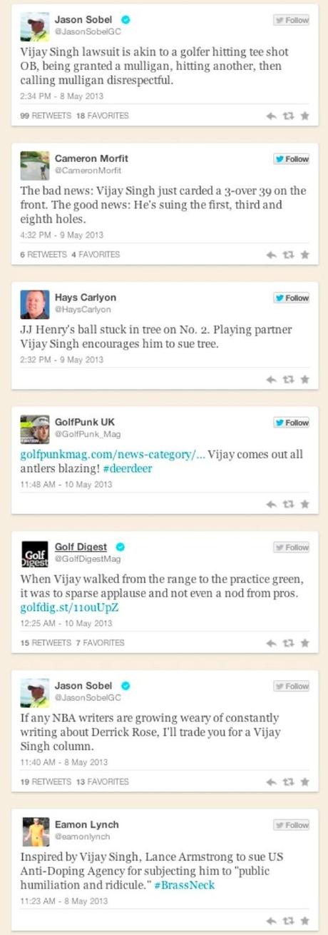 SHOTGUN: Best Vijay Singh Lawsuit Tweets