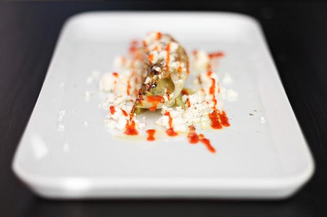 Grilled romaine lettuce with Sriracha and feta cheese #83