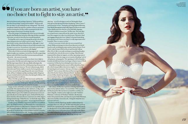 LANA DEL REY FOR FASHION MAGAZINE’S SUMMER 2013 COVER SHOOT