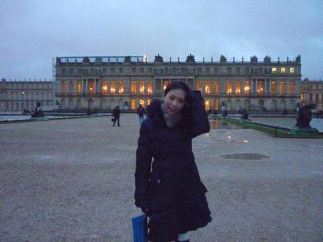 Palace of Versailles Paris by night blue hour