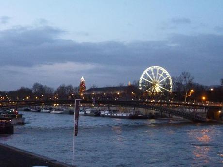Christmas illuminations in Paris by Le Seine