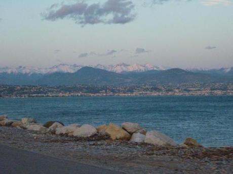 French Alps in the distance on the way to Cote d'Azur