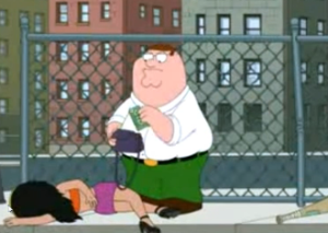 Peter beating prostitute