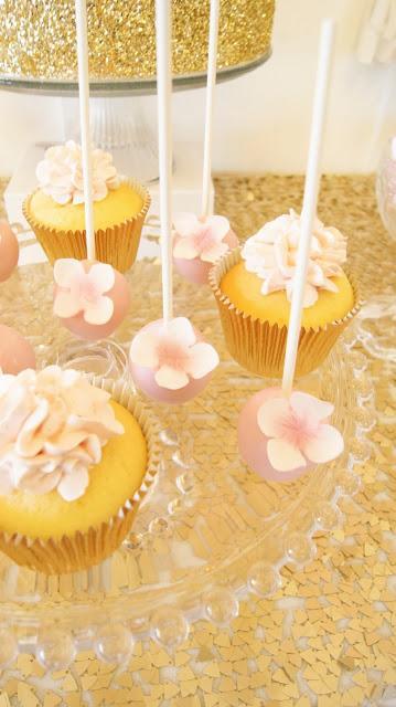 Ombre Pink and Gold Glitter Bridal Shower by Maven & Co