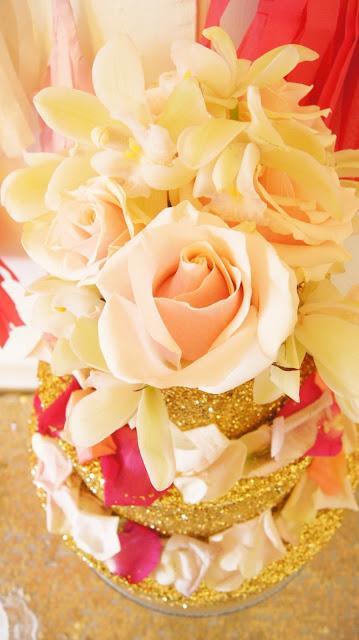 Ombre Pink and Gold Glitter Bridal Shower by Maven & Co