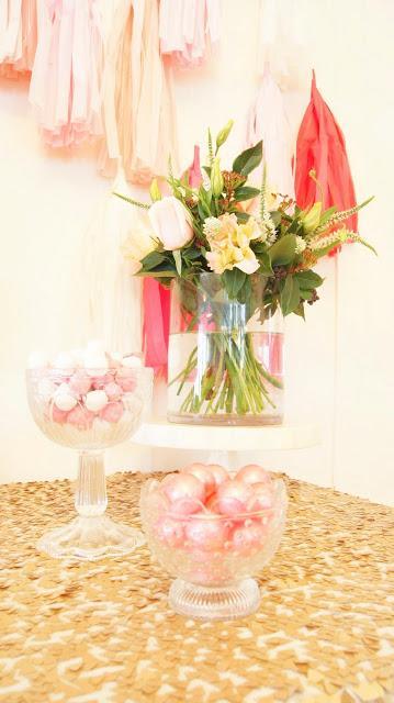 Ombre Pink and Gold Glitter Bridal Shower by Maven & Co