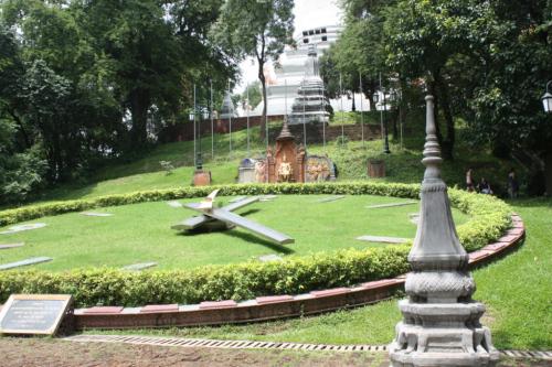 The clock at Wat Phnom in Phnom Penh, Cambodia. Taken in October of 2012.